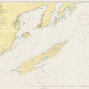 Lake Superior - Isle Royal - Historische Kaart 1948 - Nautical Chart Print