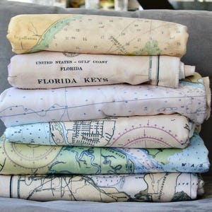 Couverture polaire Sherpa carte marine personnalisée - Cadeau personnalisé