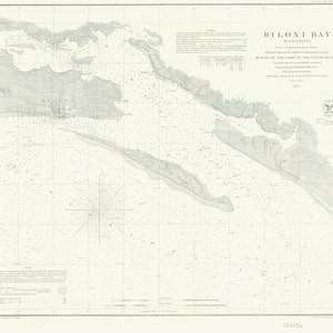 Biloxi Bay Mappa 1858 - Carta Nautica Stampa