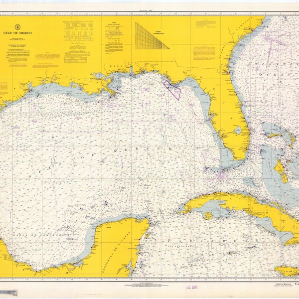 Gulf of Mexico Chart Etsy
