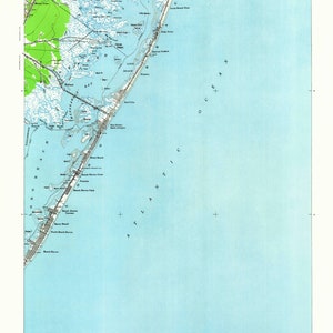 Long Beach Island Mapa 1948 - Impresión de cartas náuticas