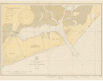 Cape May Harbor 1931 - Nautical Chart Print