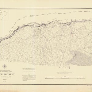 North Rookery - St. George Island Mapa 1898 - Impresión de carta náutica