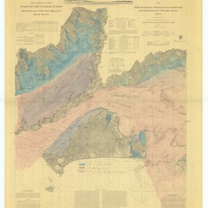 Muskeget Channel to Buzzard&#39;s Bay Historical Chart 1874 - Nautical Chart Print
