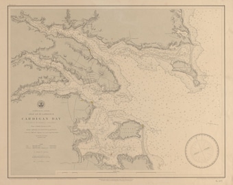 Mapa da Baía de Cardigan - Ilha do Príncipe Eduardo - 1844