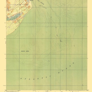 Hilton Head Island, Carolina del Sur, 1920: impresión de carta náutica