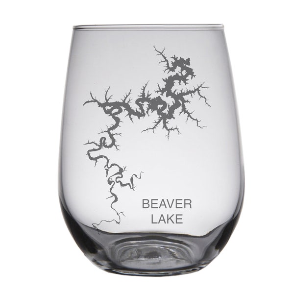 Beaver Lake (Arkansas) Map Glasses