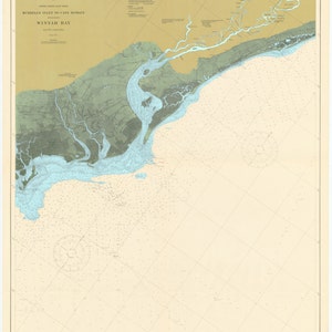 Carte de la baie winyah - Murrell’s Inlet to Cape Romain 1919 (couleur) - Carte nautique Imprimer