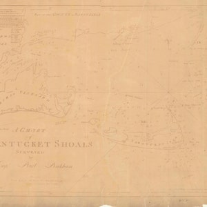 Nantucket Shoals 1791 - Seekarte-Druck