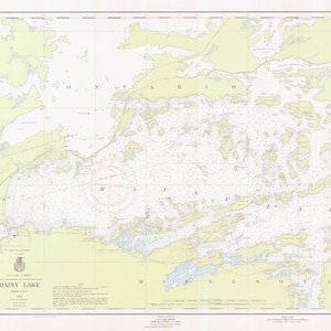 Mapa de Rainy Lake - International Falls to Dryweed Island - Boundary Waters - 1955 - Impresión de carta náutica