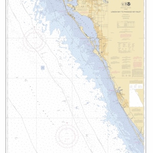 Mappa 2012 da Lemon Bay a Passage Key Inlet - Carta nautica - Carta / Tela / Metallo