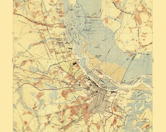 Mapa topograficzna Savannah 1942