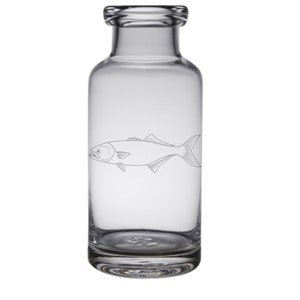 Bluefish Engraved Glass Carafe