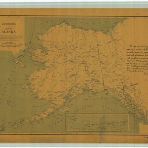 Alaska Map 1911 - Nautical Chart Print