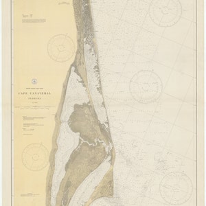 Cape Canaveral Florida Kaart 1929 - Nautical Chart Afdrukken