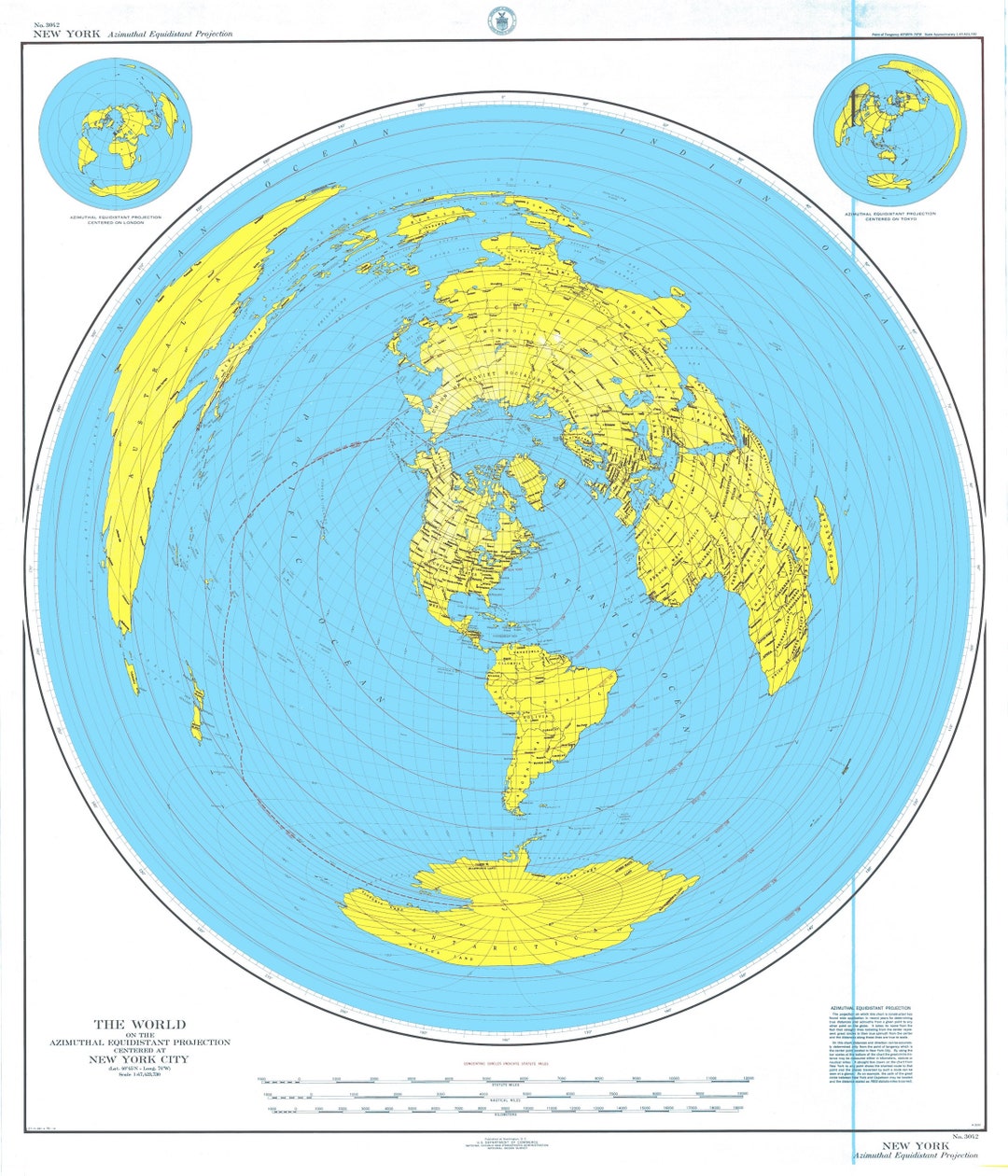 ニューヨーク市を中心とした世界地図 - Etsy 日本 ニューヨーク市を中心とした世界地図 - Etsy 日本