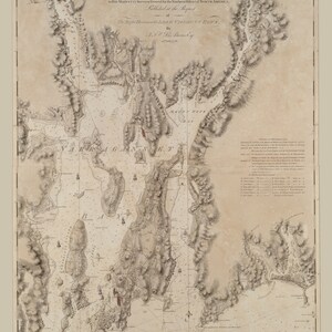 Narragansett Bay Karte 1776 - Seekarte Print