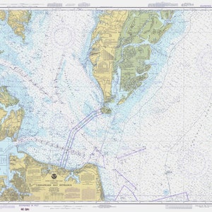 Chesapeake Bay Mappa 1978 (Ingresso) - Carta Nautica Stampa