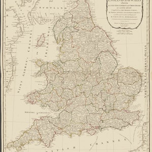England and Wales Map 1788