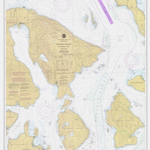 San Juan Islands - Rosario Strait - Northern Part Map - 1985 - Nautical Chart Print