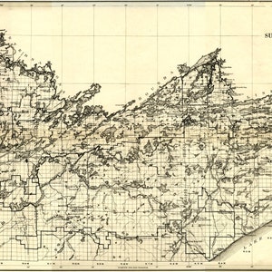 Superior National Forest Map 1920 - Druck