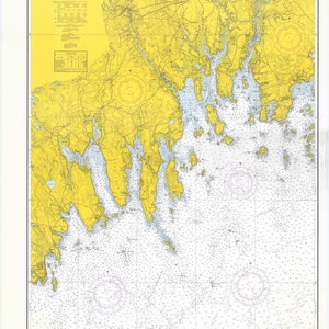 Mapa de Tibbet Narrows to Schoodic Island 1969 - Carta náutica print