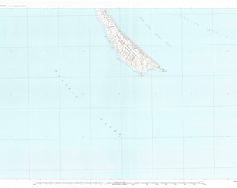 Topografische kaart San Clemente-eiland 1980 - nautische kaart afdrukken