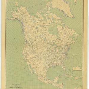 Mapa de América del Norte 1912