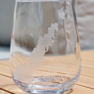 Door County Map - Laser Engraved Glasses - Unique Gift