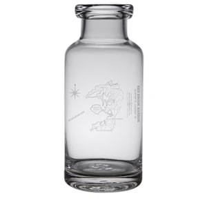 Red Brook Hafen Karte gravierte Glas Karaffe