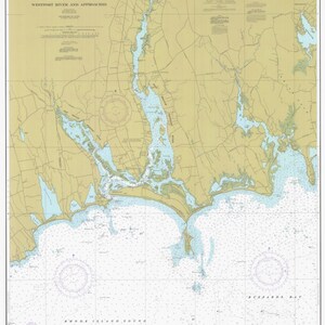 Westport River Karte - Buzzard's Bay 1977 - Seekarte