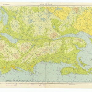 Mapa de Chicago a Terranova 1947 - Nautical Chart Print