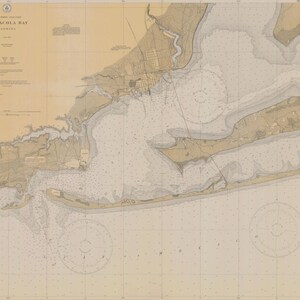 Pensacola Bay Karte 1933 - Seekarte Druck