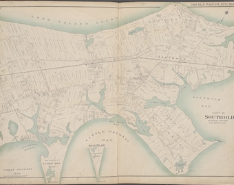 Südliche Long Island Karte - Seekarte Print
