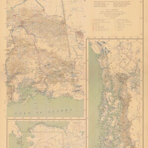 Alaska Map 1923 - Nautical Chart Print