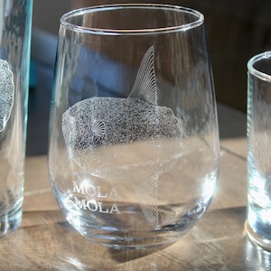 Mola Mola - Ocean Sunfish - Engraved Glasses