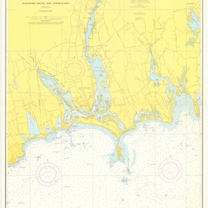 Westport River Karte - Buzzard's Bay 1962 - Seekarte