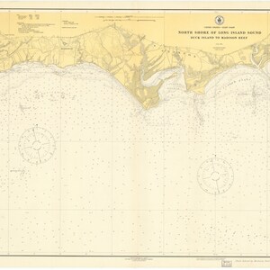 North Shore of Long Island Sound - Duck Island to Madison Reef 1917 - Impresión de cartas náuticas