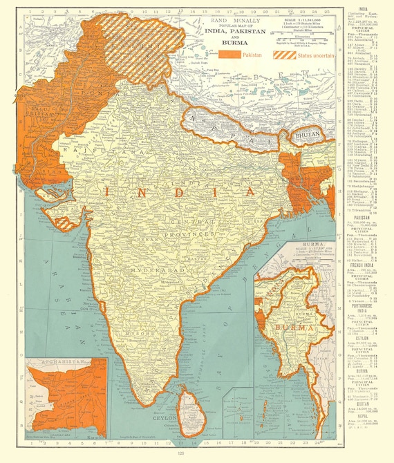 India To Sweden Map India Map | Etsy Sweden
