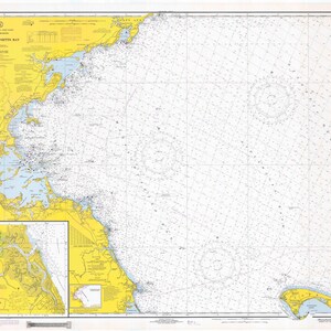 Massachusetts Bay 1970 - Seekarte Print