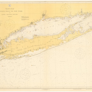 Long Island Mapa 1918 - Carta Náutica Print