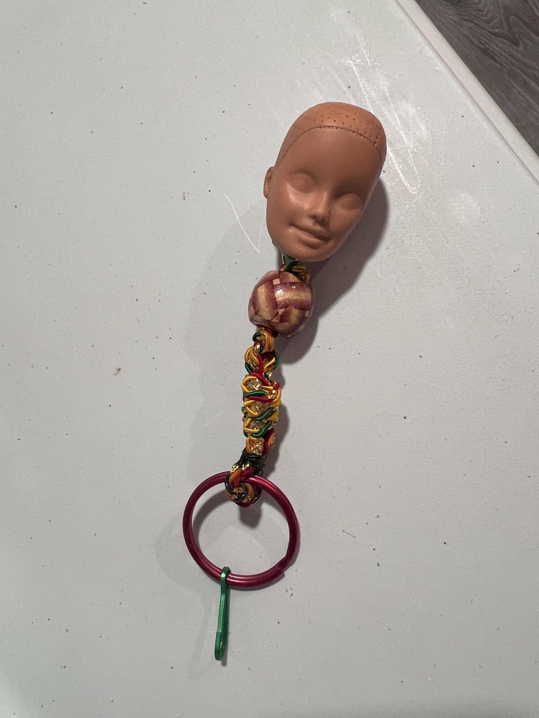 Vintage Bald Barbie Head Keychain - Macrame Noose Fob, Purse Bling - Etsy