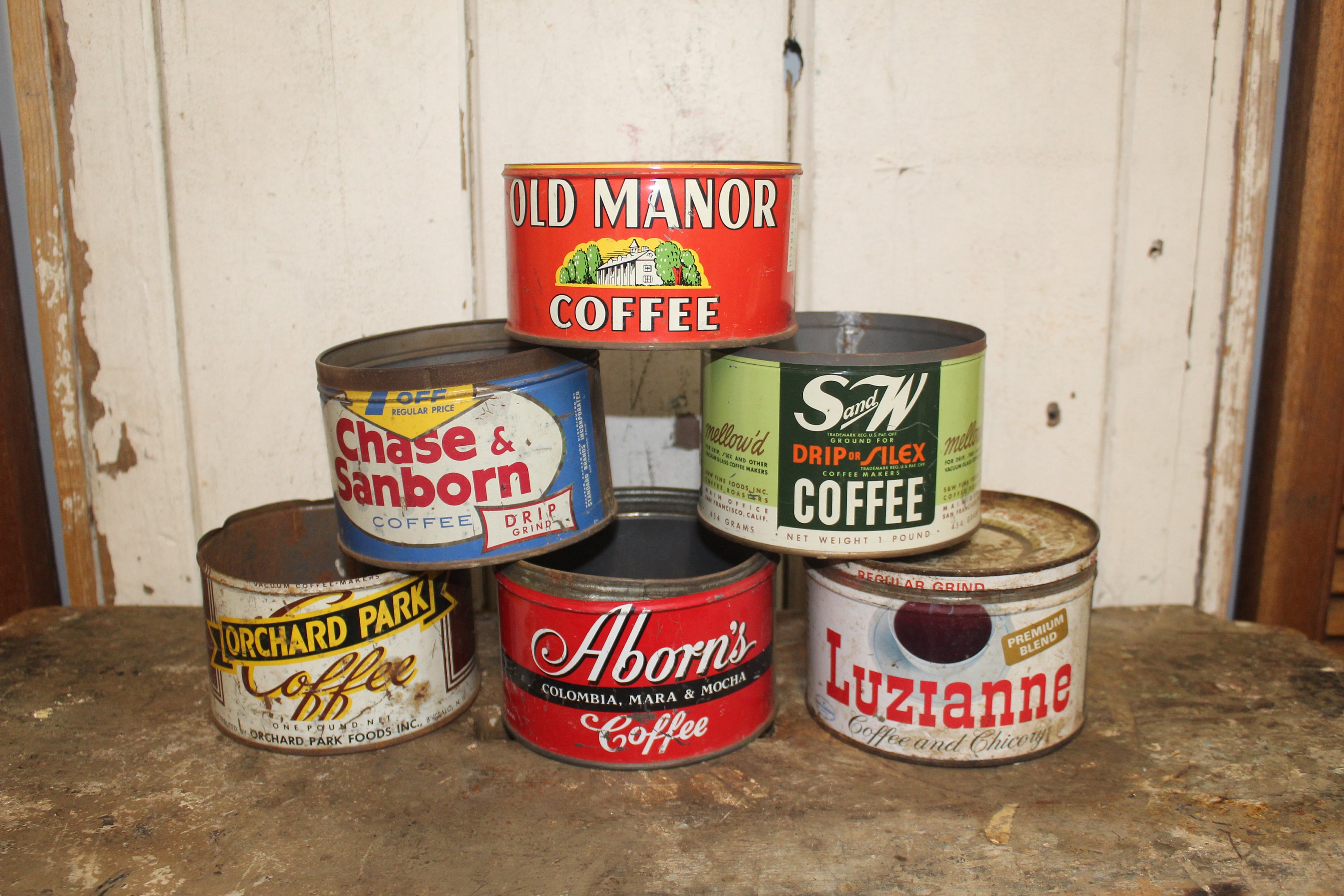 Vintage Coffee Can Tins Etsy