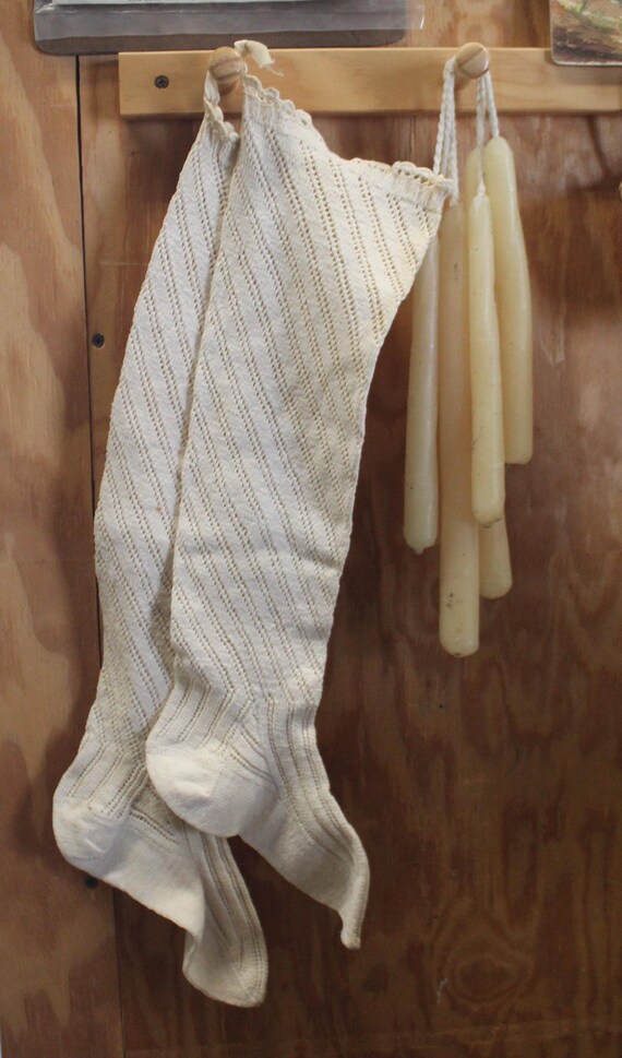Edwardian Era Antique Knit Stockings