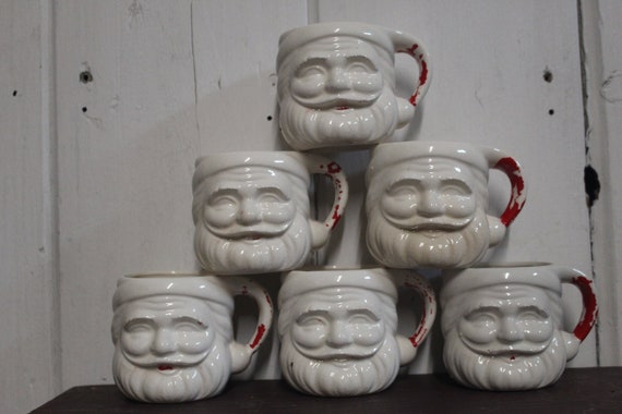 Set of 6 Santa Mugs Japan (Set B)