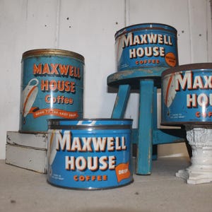 Vintage Maxwell House Coffee Can - Etsy