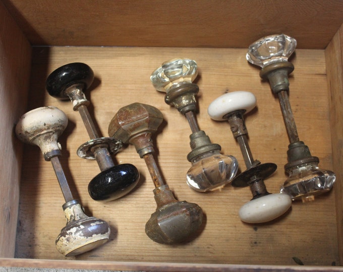 Antique Door Knob Sets Architectural Salvage Etsy