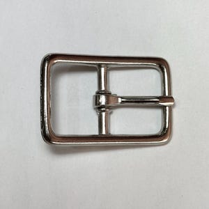 1&quot; Nickel Center Bar Buckle: Leather Bag Strap & Belt Hardware