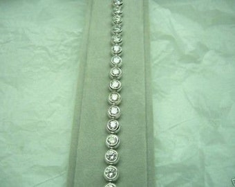 5.75 Carat Diamond Tennis Bracelet 14KT White Gold