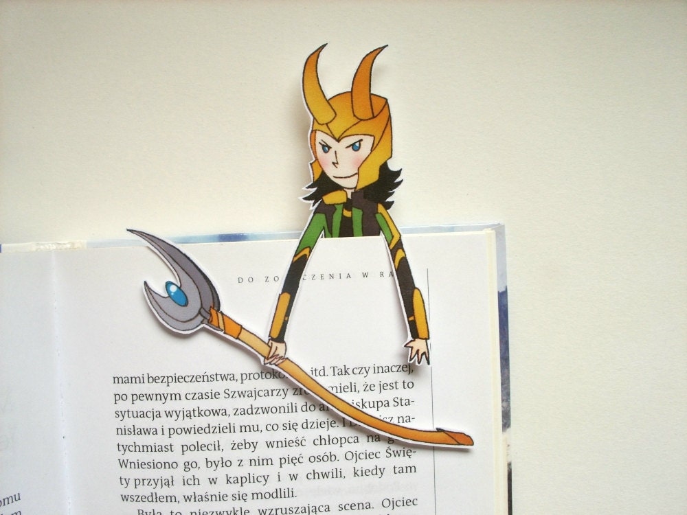Loki tom hiddleston bookmark avengers thor cosplay marvel | Etsy
